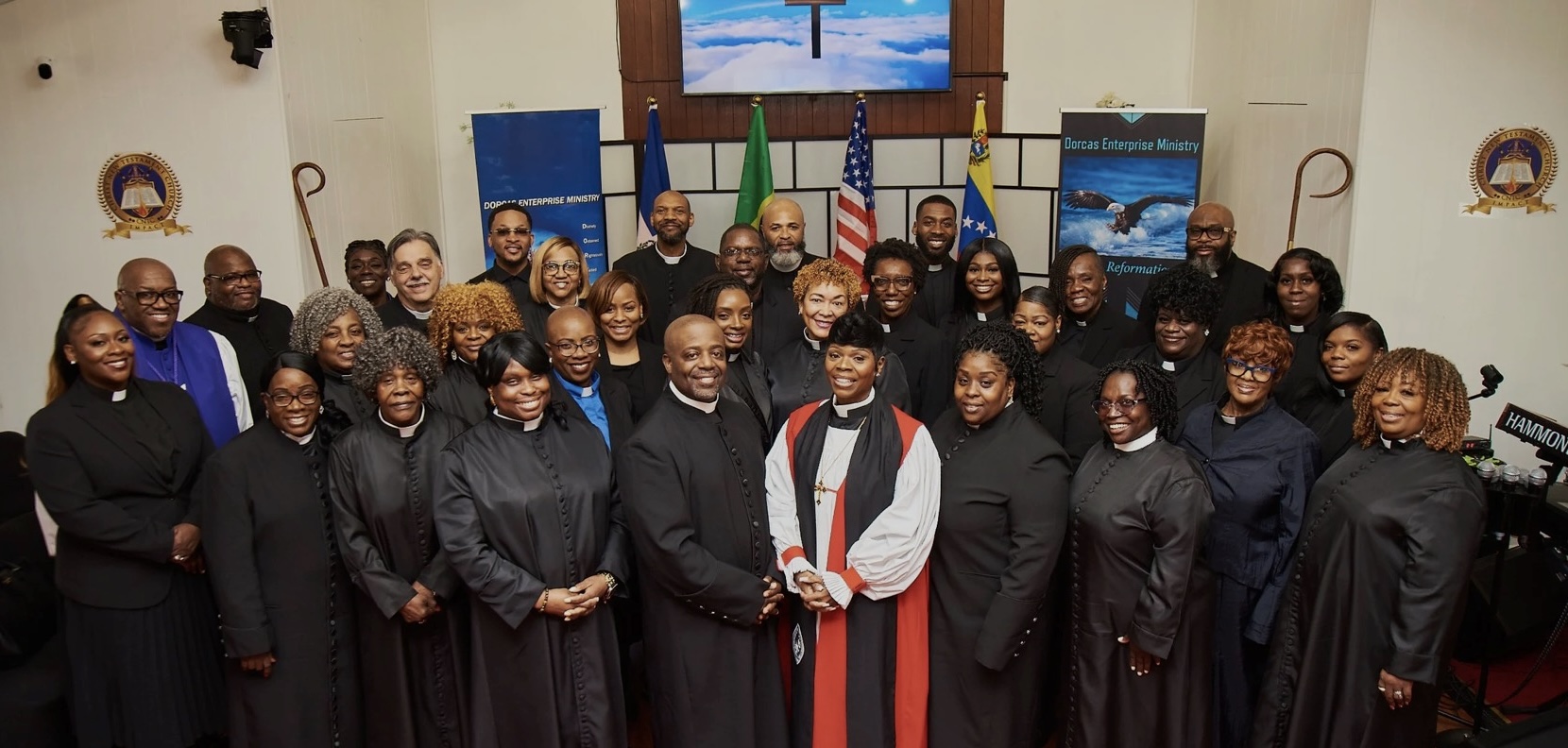 Upon This Rock Ministries leadership and ministry leaders gathered in the sanctuary